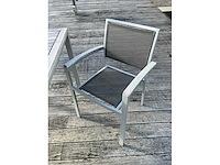 Farmers weave terrastafel + stoelen (6x) - afbeelding 3 van  10