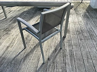 Farmers weave terrastafel + stoelen (6x) - afbeelding 4 van  10