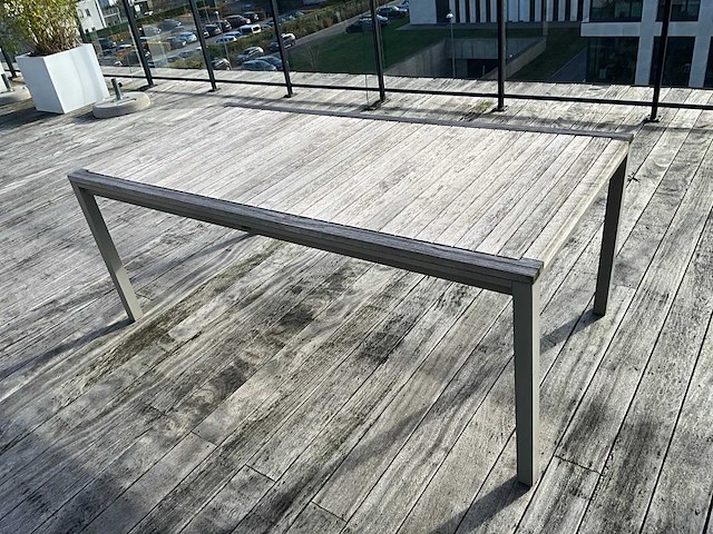 Farmers weave terrastafel + stoelen (6x) - afbeelding 8 van  10