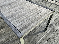 Farmers weave terrastafel + stoelen (6x) - afbeelding 9 van  10