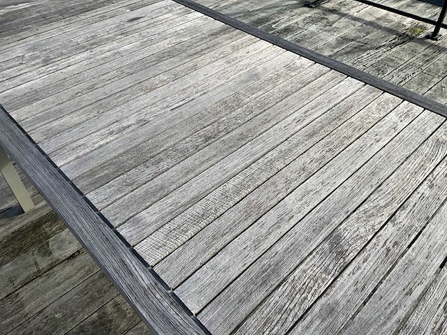 Farmers weave terrastafel + stoelen (6x) - afbeelding 10 van  10