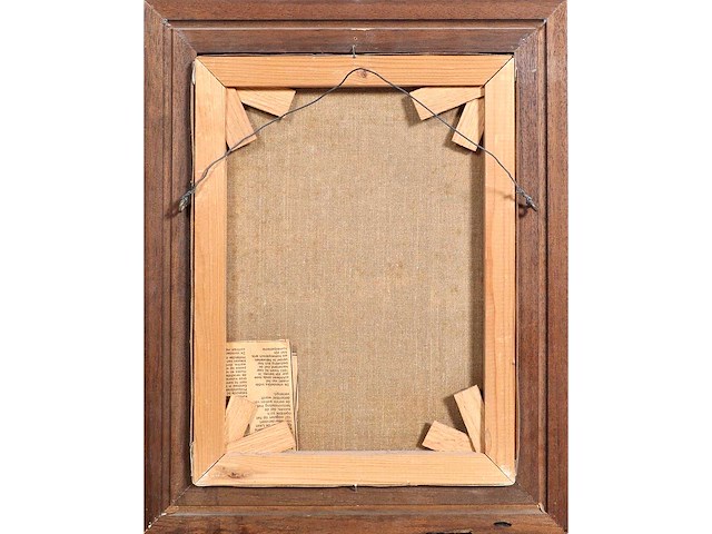 Farzand ali zahid - weiland met knotwilgen aan beek - olie op doek - afbeelding 5 van  5