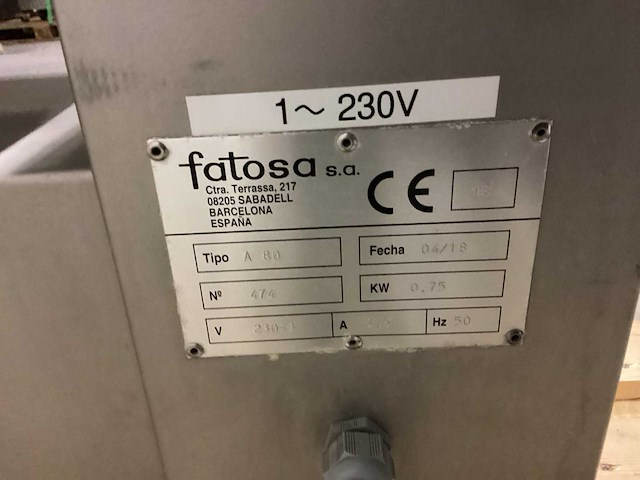 Fatosa a80 mengmachine - afbeelding 5 van  5