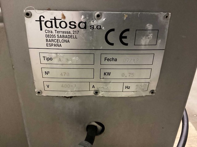 Fatosa a80 mengmachine - afbeelding 2 van  6