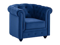 Fauteuil - koninklijk blauw fluweel - afbeelding 1 van  2