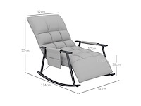 Fauteuil à bascule, dossier et repose-pieds réglables - afbeelding 4 van  9