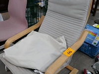 Fauteuil berkenfineer + eetkamerstoel - afbeelding 1 van  4