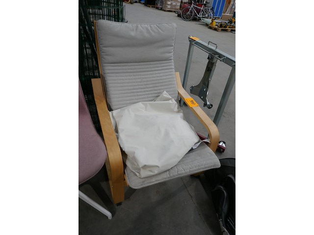 Fauteuil berkenfineer + eetkamerstoel - afbeelding 2 van  4