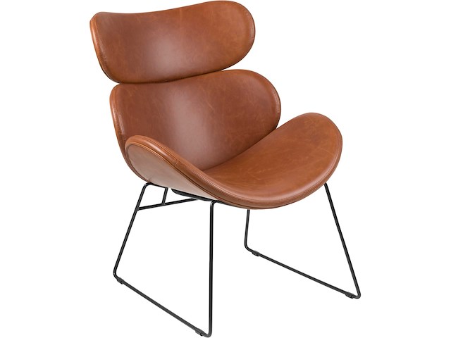 Fauteuil cazari - bruin/zwart - afbeelding 2 van  7