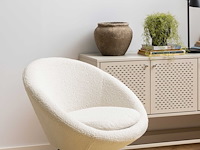Fauteuil cezar teddystof - crème/zwart - afbeelding 1 van  7