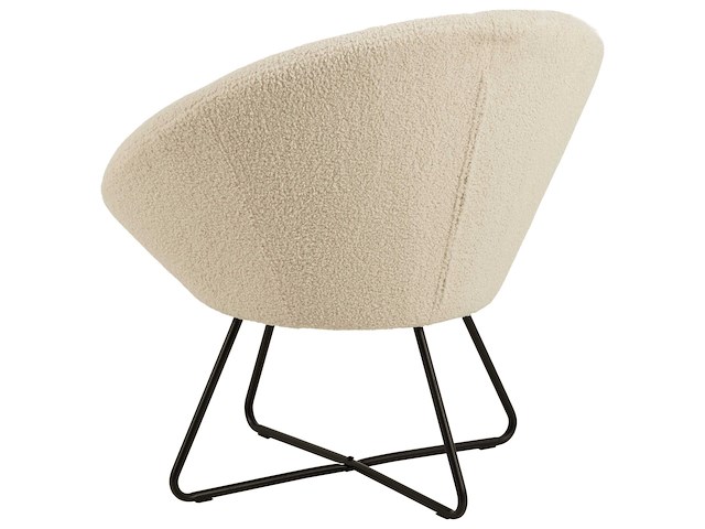 Fauteuil cezar teddystof - crème/zwart - afbeelding 6 van  7