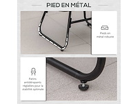 Fauteuil chaise de jardin avec repose-pieds en métal époxy - afbeelding 8 van  10