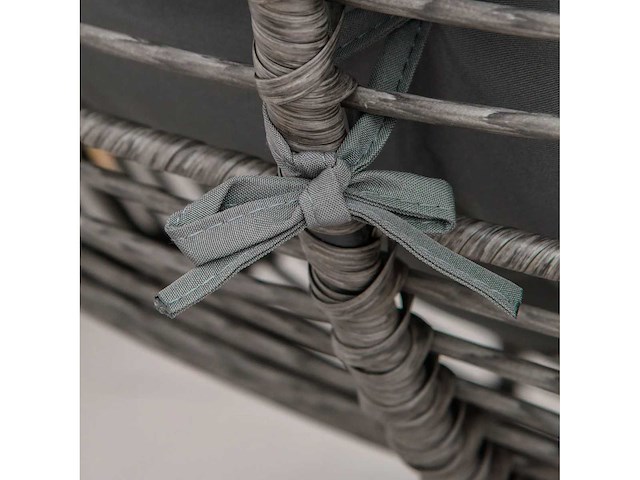 Fauteuil chaise de jardin avec repose-pieds en métal époxy - afbeelding 10 van  10