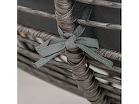 Fauteuil chaise de jardin avec repose-pieds en métal époxy - afbeelding 10 van  10