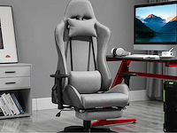 Fauteuil de bureau chaise de bureau manager grand confort repose-pied tétière + coussin lombaires - afbeelding 1 van  9