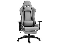 Fauteuil de bureau chaise de bureau manager grand confort repose-pied tétière + coussin lombaires - afbeelding 3 van  9