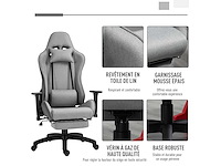 Fauteuil de bureau chaise de bureau manager grand confort repose-pied tétière + coussin lombaires - afbeelding 8 van  9