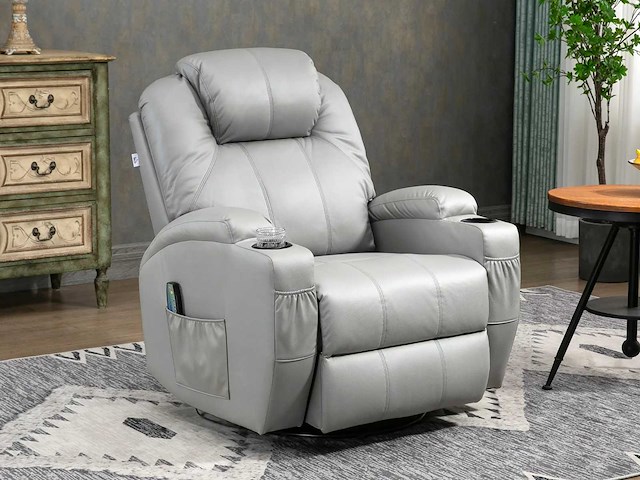 Fauteuil de massage et inclinable avec repose-pieds et télécommande - afbeelding 1 van  9