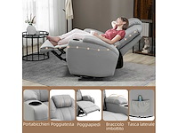 Fauteuil de massage et inclinable avec repose-pieds et télécommande - afbeelding 4 van  9
