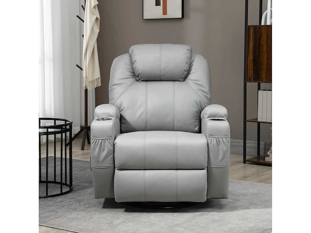 Fauteuil de massage et inclinable avec repose-pieds et télécommande - afbeelding 5 van  9
