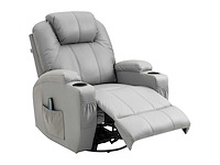 Fauteuil de massage et inclinable avec repose-pieds et télécommande - afbeelding 8 van  9