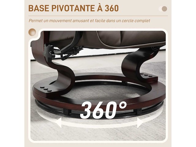 Fauteuil de relaxation inclinable avec repose-pied - afbeelding 6 van  8