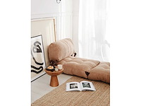 Fauteuil die kan worden omgebouwd tot bed met corduroy-bekleding en kameelafwerking - afbeelding 5 van  7