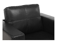 Fauteuil en simili - noir - afbeelding 4 van  6