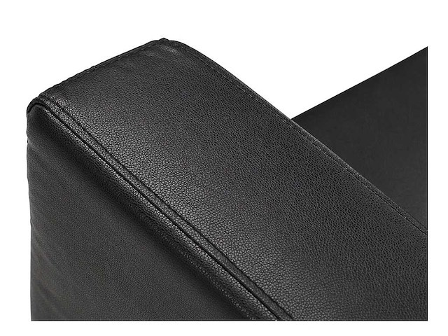 Fauteuil en simili - noir - afbeelding 5 van  6