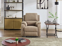 Fauteuil in taupe microvezel - afbeelding 1 van  6