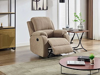 Fauteuil in taupe microvezel - afbeelding 2 van  6