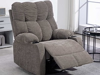 Fauteuil inclinable avec repose-pieds - tissu - afbeelding 1 van  9