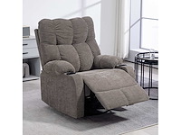 Fauteuil inclinable avec repose-pieds - tissu - afbeelding 2 van  9
