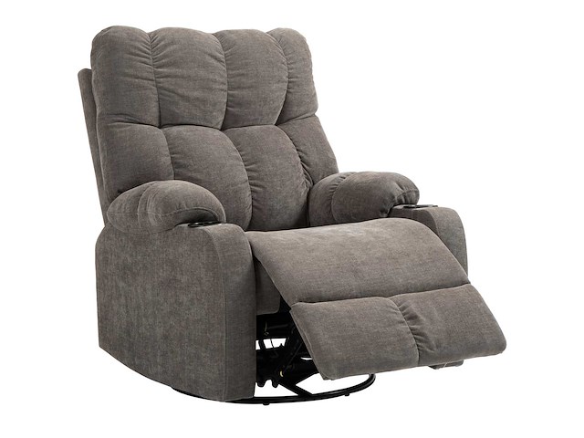 Fauteuil inclinable avec repose-pieds - tissu - afbeelding 3 van  9