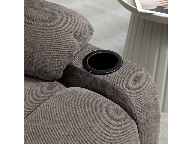 Fauteuil inclinable avec repose-pieds - tissu - afbeelding 6 van  9