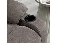 Fauteuil inclinable avec repose-pieds - tissu - afbeelding 6 van  9