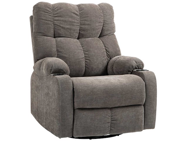 Fauteuil inclinable avec repose-pieds - tissu - afbeelding 7 van  9