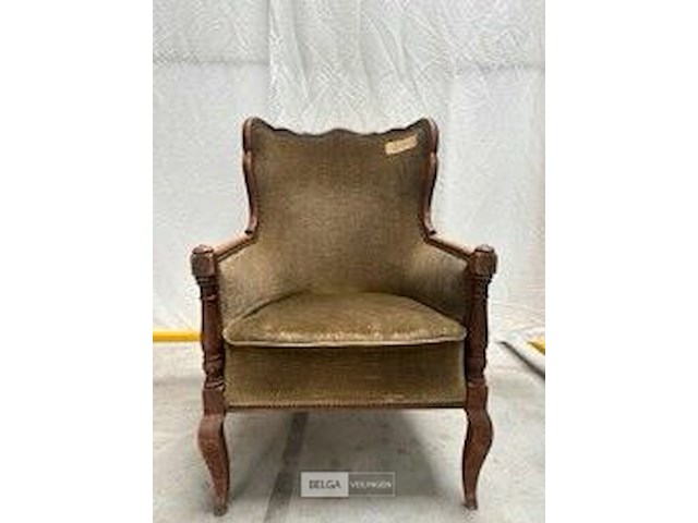 Fauteuil met houten onderstel - afbeelding 1 van  1