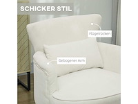 Fauteuil met rugleuning, afgeronde armleuningen, gestoffeerde lounge fauteuil - afbeelding 5 van  9