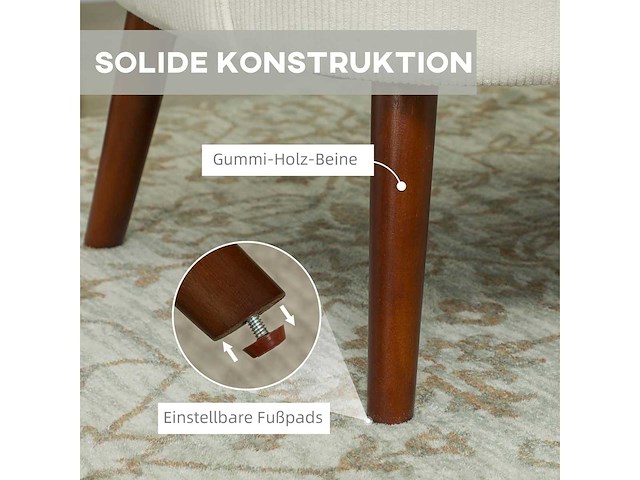 Fauteuil met rugleuning, afgeronde armleuningen, gestoffeerde lounge fauteuil - afbeelding 6 van  9