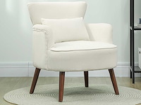 Fauteuil met rugleuning, afgeronde armleuningen, gestoffeerde lounge fauteuil - afbeelding 1 van  10