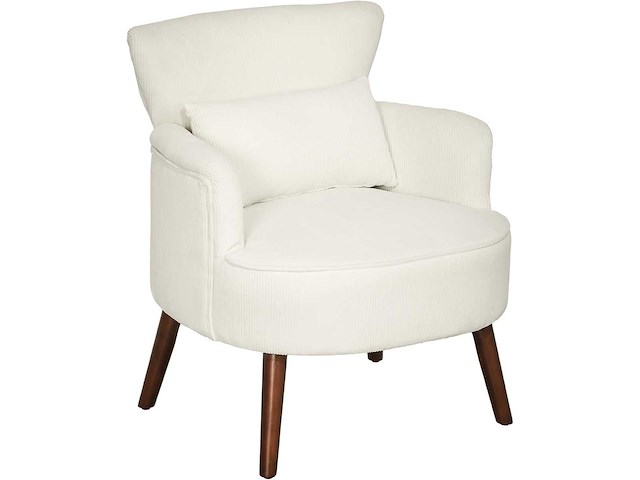 Fauteuil met rugleuning, afgeronde armleuningen, gestoffeerde lounge fauteuil - afbeelding 2 van  10