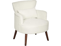 Fauteuil met rugleuning, afgeronde armleuningen, gestoffeerde lounge fauteuil - afbeelding 2 van  10