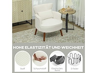 Fauteuil met rugleuning, afgeronde armleuningen, gestoffeerde lounge fauteuil - afbeelding 4 van  10