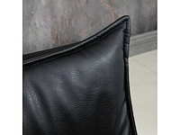 Fauteuil met voetsteun, draaibaar, leunbaar, stalen frame, zwart - afbeelding 4 van  5