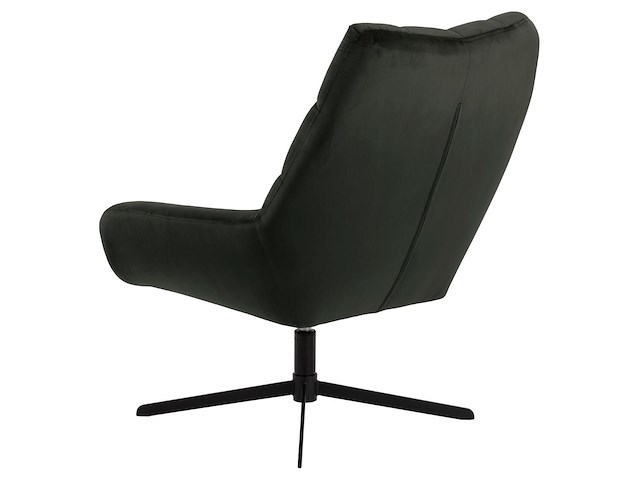 Fauteuil paris - 73x82x88 cm - draaibaar - donkergroen velours - afbeelding 2 van  8