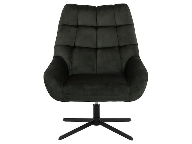 Fauteuil paris - 73x82x88 cm - draaibaar - donkergroen velours - afbeelding 3 van  8