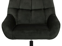 Fauteuil paris - 73x82x88 cm - draaibaar - donkergroen velours - afbeelding 3 van  8