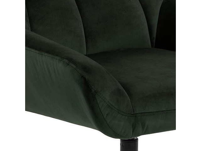 Fauteuil paris - 73x82x88 cm - draaibaar - donkergroen velours - afbeelding 4 van  8