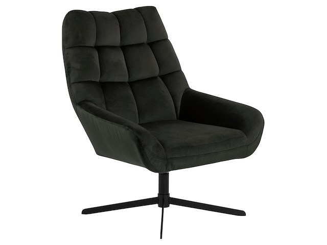 Fauteuil paris - 73x82x88 cm - draaibaar - donkergroen velours - afbeelding 8 van  8